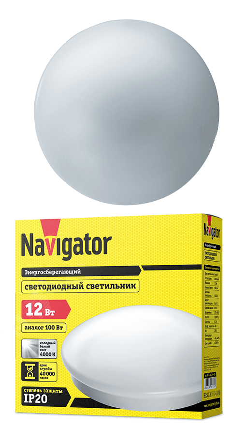 Светильник Navigator 94 777 NBL-R1-12-4K-IP20-LED